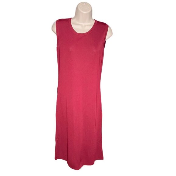 Womens Cardigan Knit Dress Set Red 2 Piece Coordinating Midi Size Medium u - Picture 5 of 13